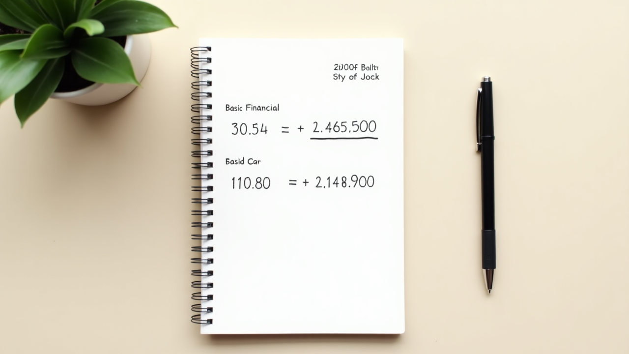 Minimalist workspace representing financial simplicity