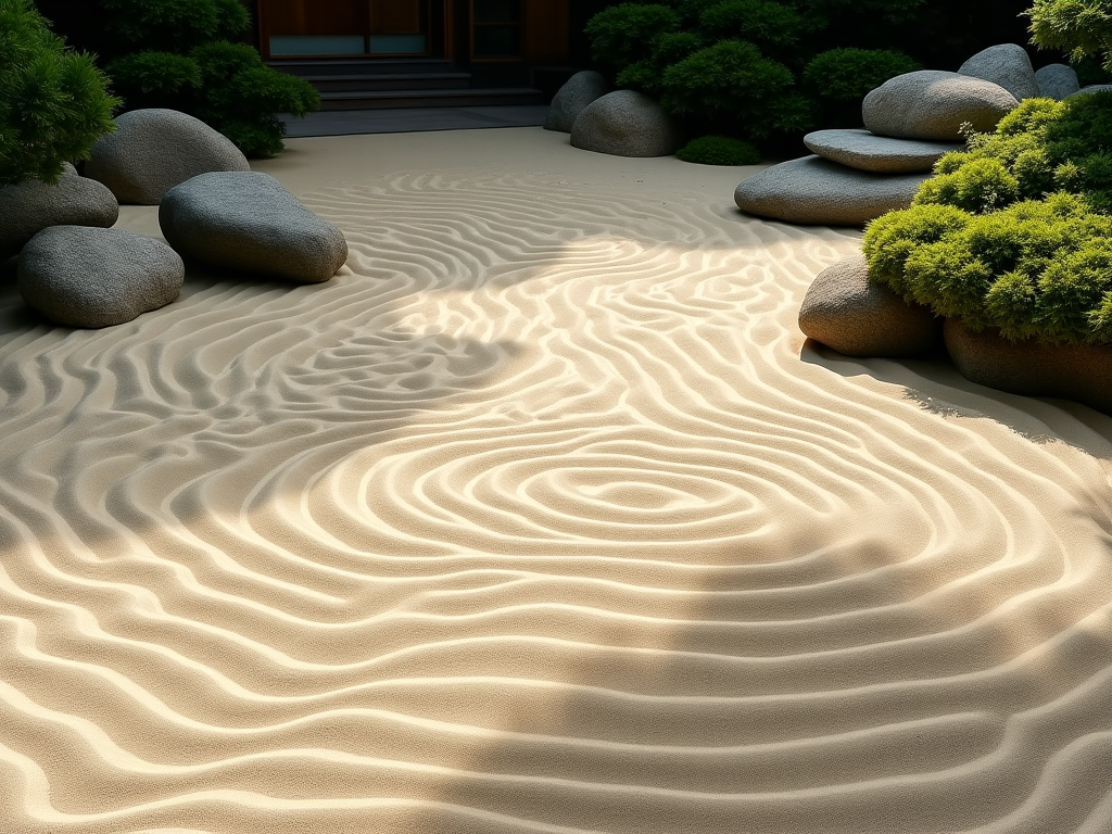 Zen garden representing our peaceful approach to financial education